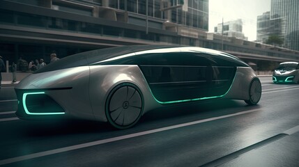 Obraz premium Clean and Green Transportation of the Future - AI Generated - Generative Ai