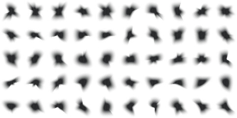 Halftone Abstract Background Set of 50