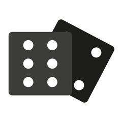 Dice icon in flat style. Vector illustration.