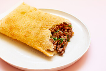 Ground meat fried pastry, Brazilian Street Food Pastel