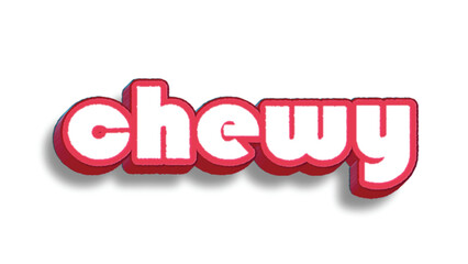 chewy text effect 3d