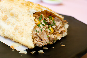 Chicken Fried Pastry, Brazilian Street Food Pastel