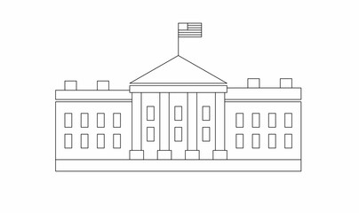 vector illustration white house icon isolated on white background