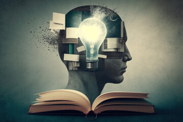 person with book
