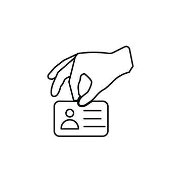 recommend clip art: Identity theft or identity fraud line art vector icon for apps and websites