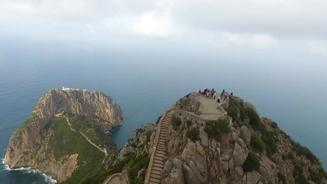 aerial shot by drone of cap carbon bejaia