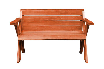 Brown wooden bench