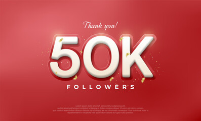 Simple and elegant design for a thank you 50k followers.