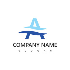 Letter A, Air Conditioning Logo, HVAC Logo Concept