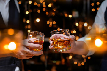 whiskey, for a friendly party in a bar or a restaurant.