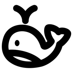Simple whale icon