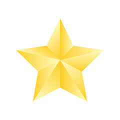 Fototapeta premium Gold stars isolated on transparent background.PNG format.