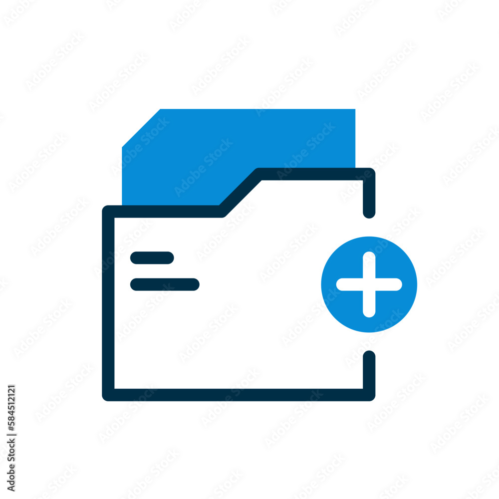Poster add new document file to folder button concept illustration linear icon design editable vector eps10