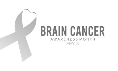 Obraz premium brain cancer awareness month is observed each year in May.Vector illustration template background design.