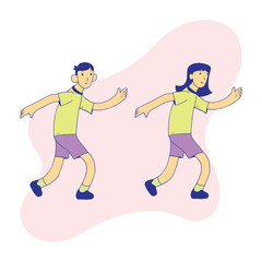 boys and girls dancing