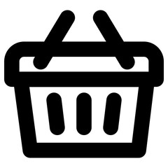 Simple shopping basket icon