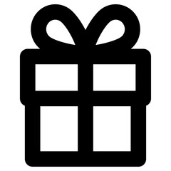 Obraz premium Simple gift box icon