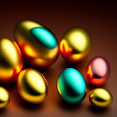 Easter Photo with Colourful Eggs Cute Background Wallpaper