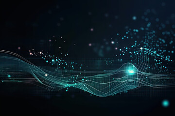 Abstract technology big data background concept, wallpaper