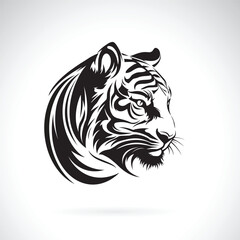 Vector of tiger head design on white background. Easy editable layered vector illustration. Wild Animals.