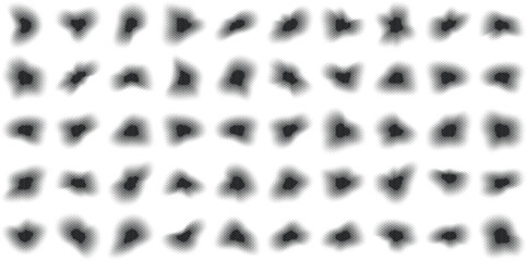 Halftone Abstract Background Set of 50