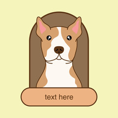 cute dog vector design illustration line art