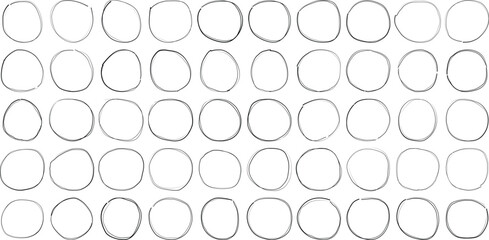 Grunge Oval Circle black abstract shape 50 Set