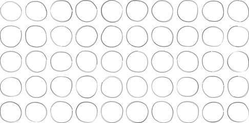 Grunge Oval Circle black abstract shape 50 Set