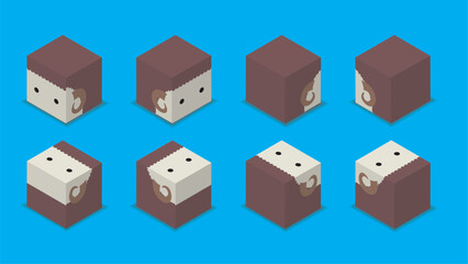 Obraz premium Animal Dice 3D Characters Animal Sheep Herdwick Cartoon Vector 