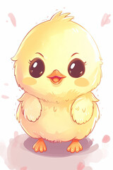 Cute Kawaii yellow Chick | Generative Ai 