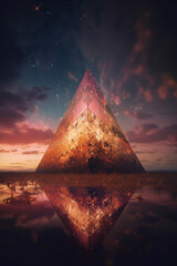 Fantasy Pyramid Landscape Image | Generative Ai 