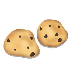 Chocolate chip cookies illustration