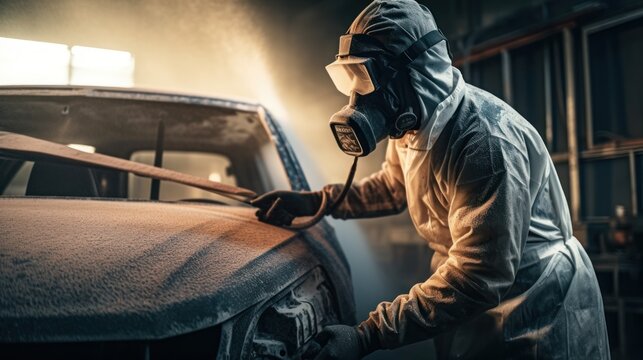 The art and science of auto paint in industrial settings car, GENERATIVE AI