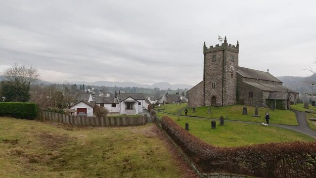 St Michael and All Angels Church in Hawkshead, Cumbria, UK