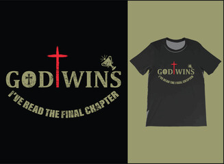 Spoiler God Wins I have Read the final chapter Funny Christian T-Shirt Vector, USA Flag shirt, Religious T-Shirt, American Patriot God Shirt, Patriotic Cross T Shirt, Funny God Shirt, USA Flag
