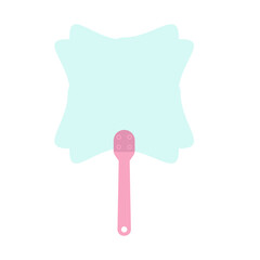 Plain Aesthetic Manual Handle Hand Fan
