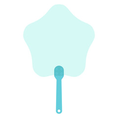 Plain Aesthetic Manual Handle Hand Fan
