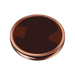 Brown Bowl. Bowl on white background. Bowl vector.