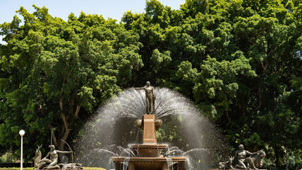 Archibald Memorial Fountain in Hyde Park, Sydney, New South Wales, Australia. Commemorates the...
