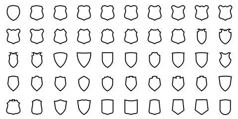 Shield Emblem and Badge Set of 50 
