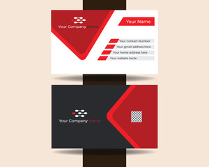 Business card design , Corporate Business card design ,Blue and red colour business card design .Print card design , Modern business card design ,  Unique business card  design ,Vector Template ,card.