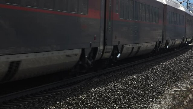 passenger train in motion,