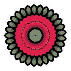 Mandala flower design concept for element design