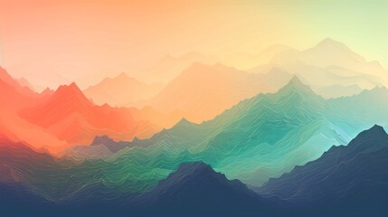 Obraz premium As a Mountain Grainy Gradient background - Generative AI