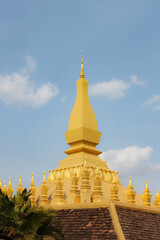 Fototapeta premium Pha That Luang Vientiane. Buddhist temple in Vientiane, Laos.