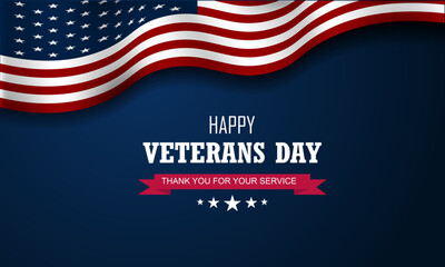 Happy Veterans Day parade vector illustration background design 