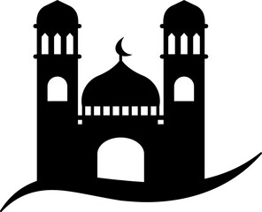 Silhouette Mosque Element