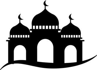 Silhouette Mosque Element