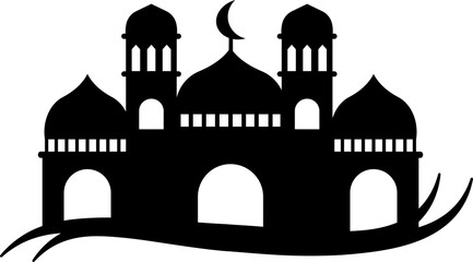 Silhouette Mosque Element