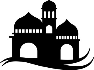 Silhouette Mosque Element